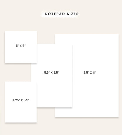 Custom scalloped edge notepad for everyday notes