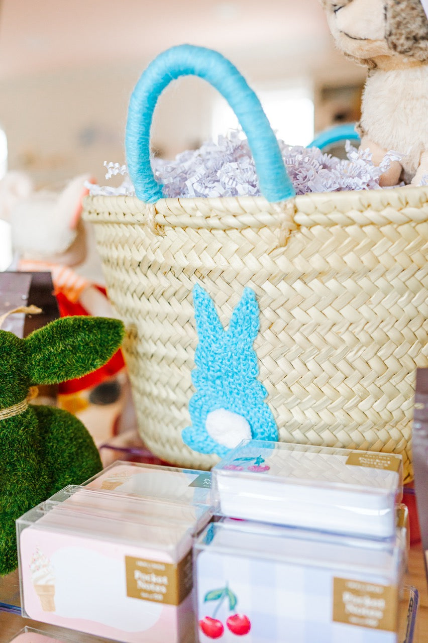 Bunny Basket - Handwoven Easter Basket