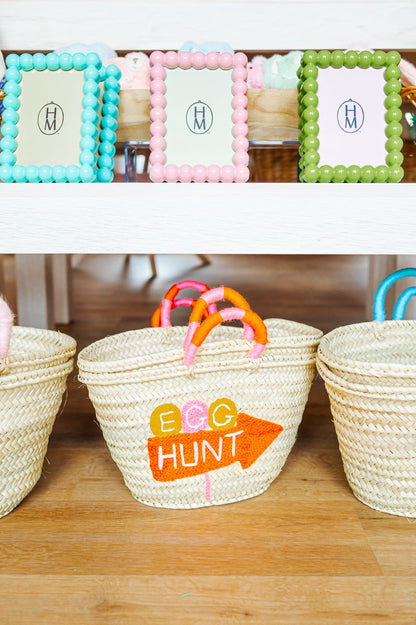 Bunny Basket - Handwoven Easter Basket