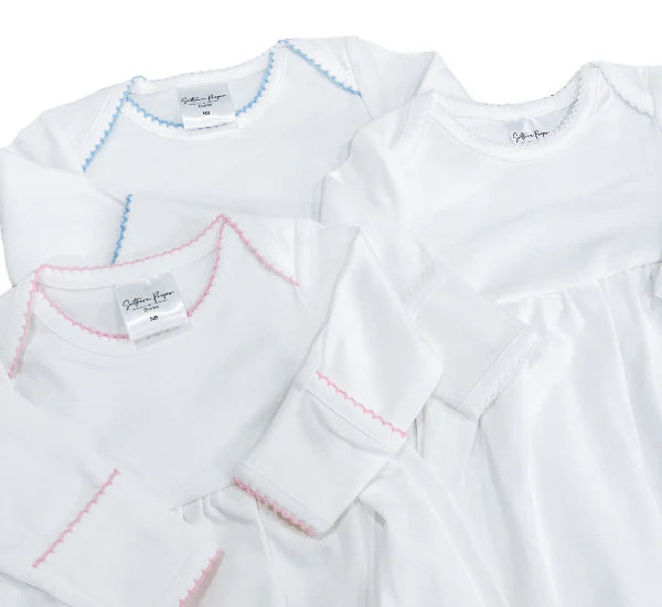 Baby Gown with Picot Trim