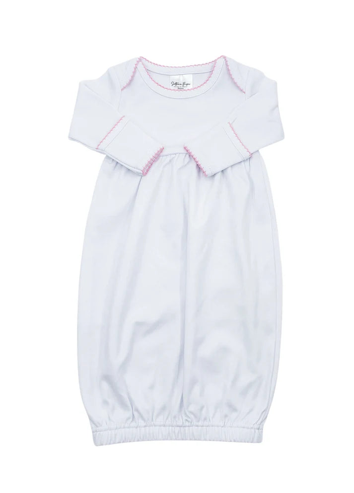 Baby Gown with Picot Trim