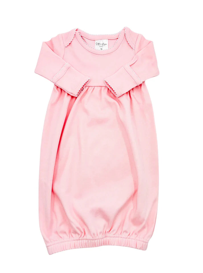Baby Gown with Picot Trim