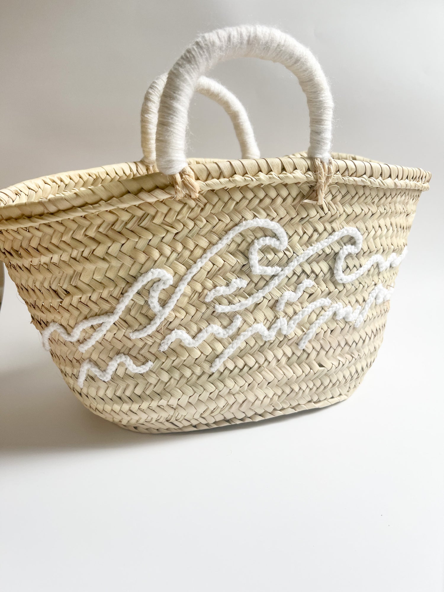 Hand Stitched Moroccan Straw Totes - In Stock, Ready to Ship