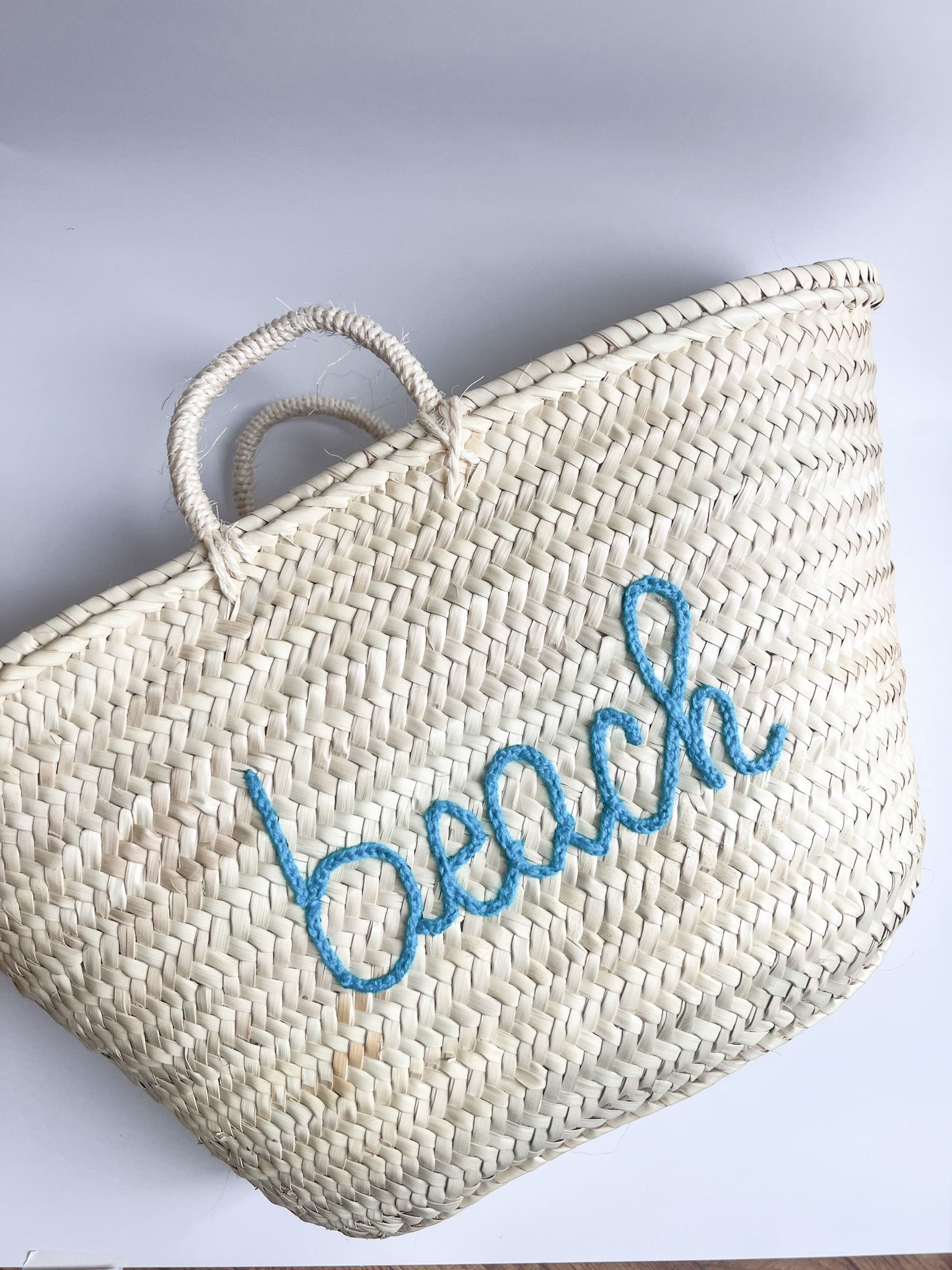 Hand Stitched Moroccan Straw Totes - In Stock, Ready to Ship
