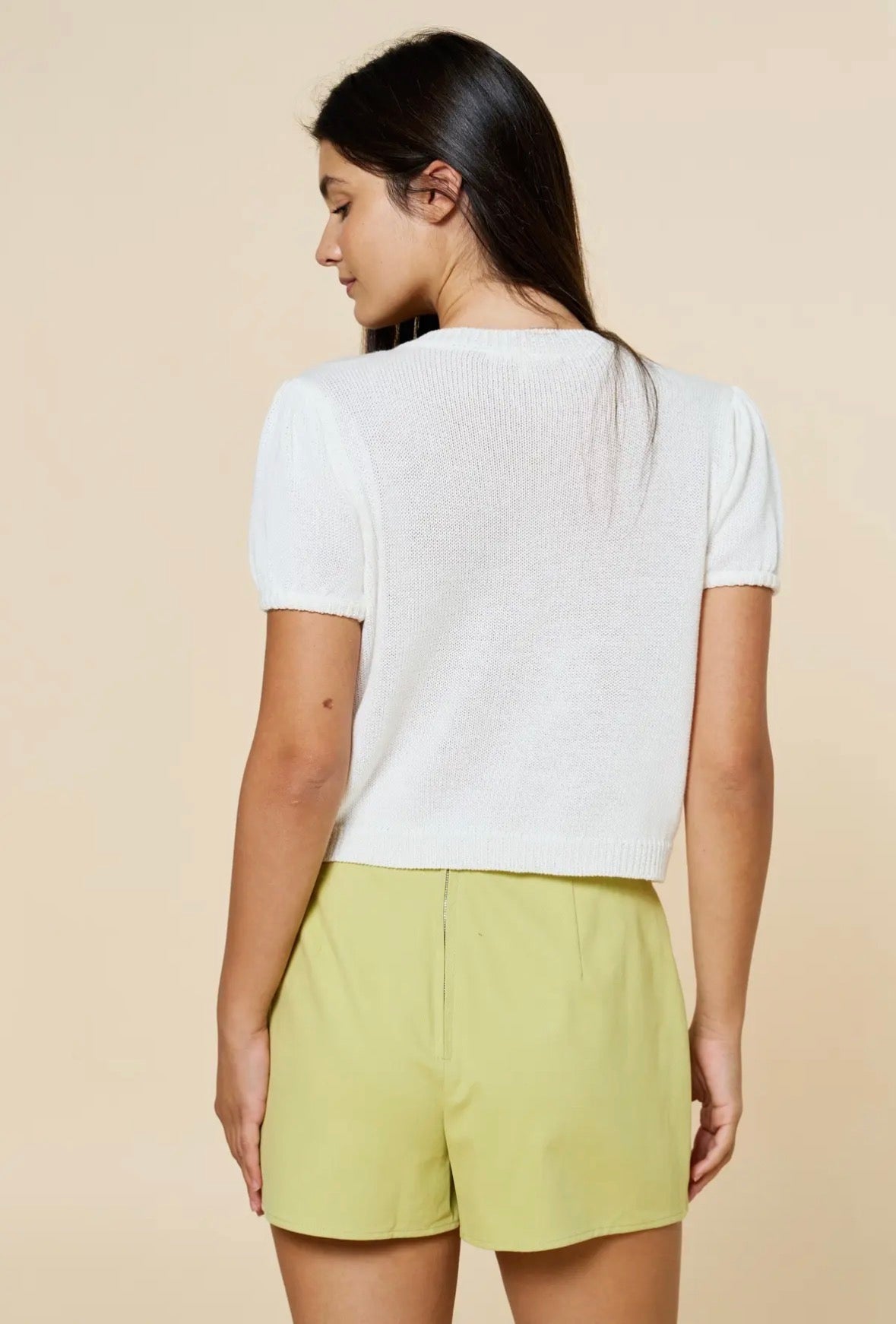 Short Sleeve Button Down Blouse