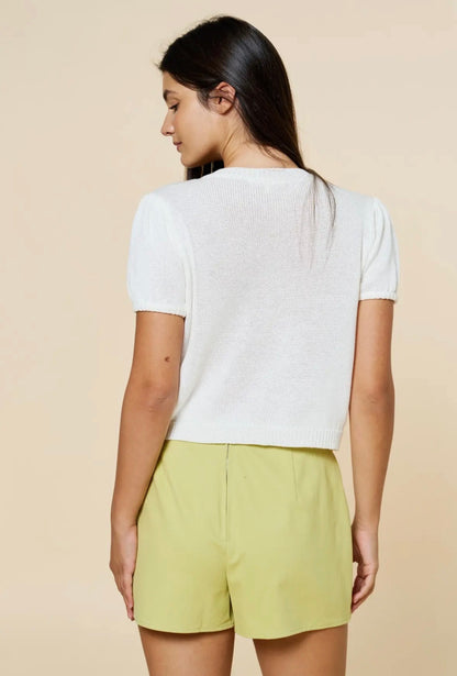 Short Sleeve Button Down Blouse