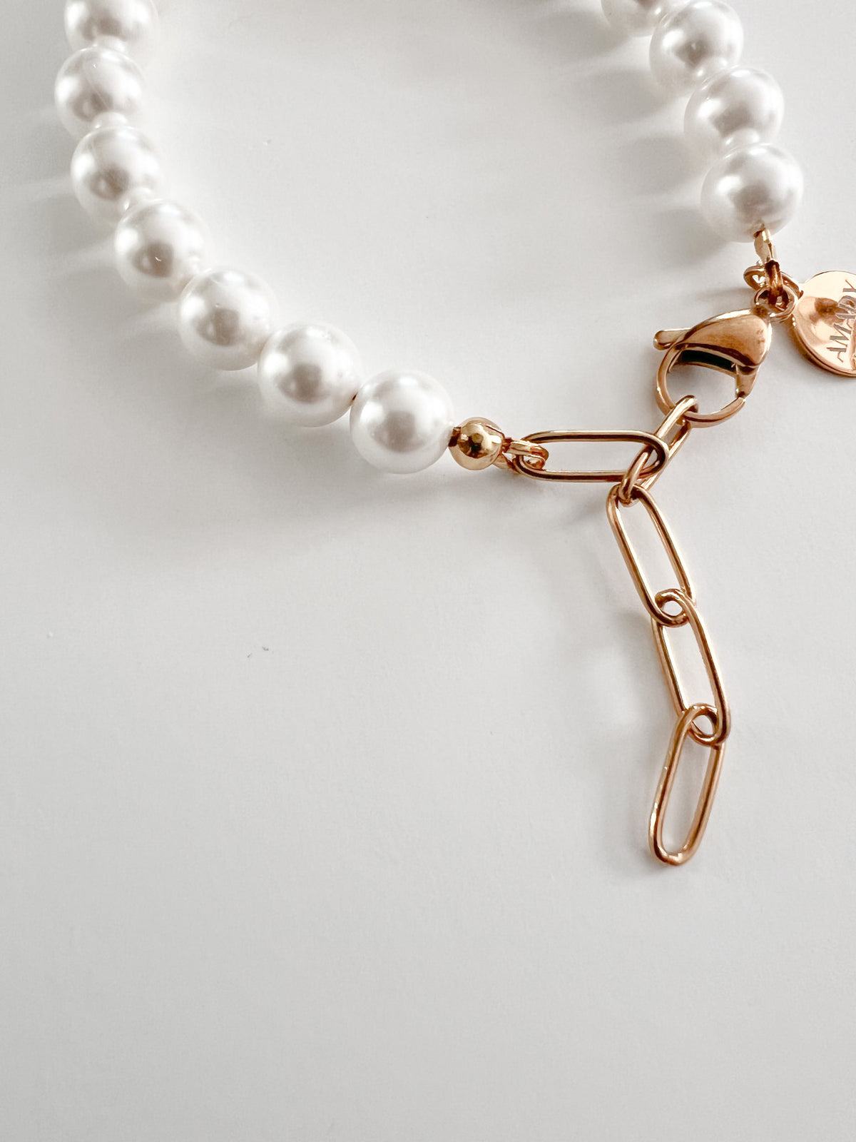 Pearls Bracelet Gold Plated Box Chain