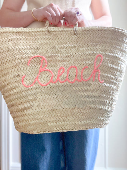 Hand Stitched Moroccan Straw Totes - In Stock, Ready to Ship