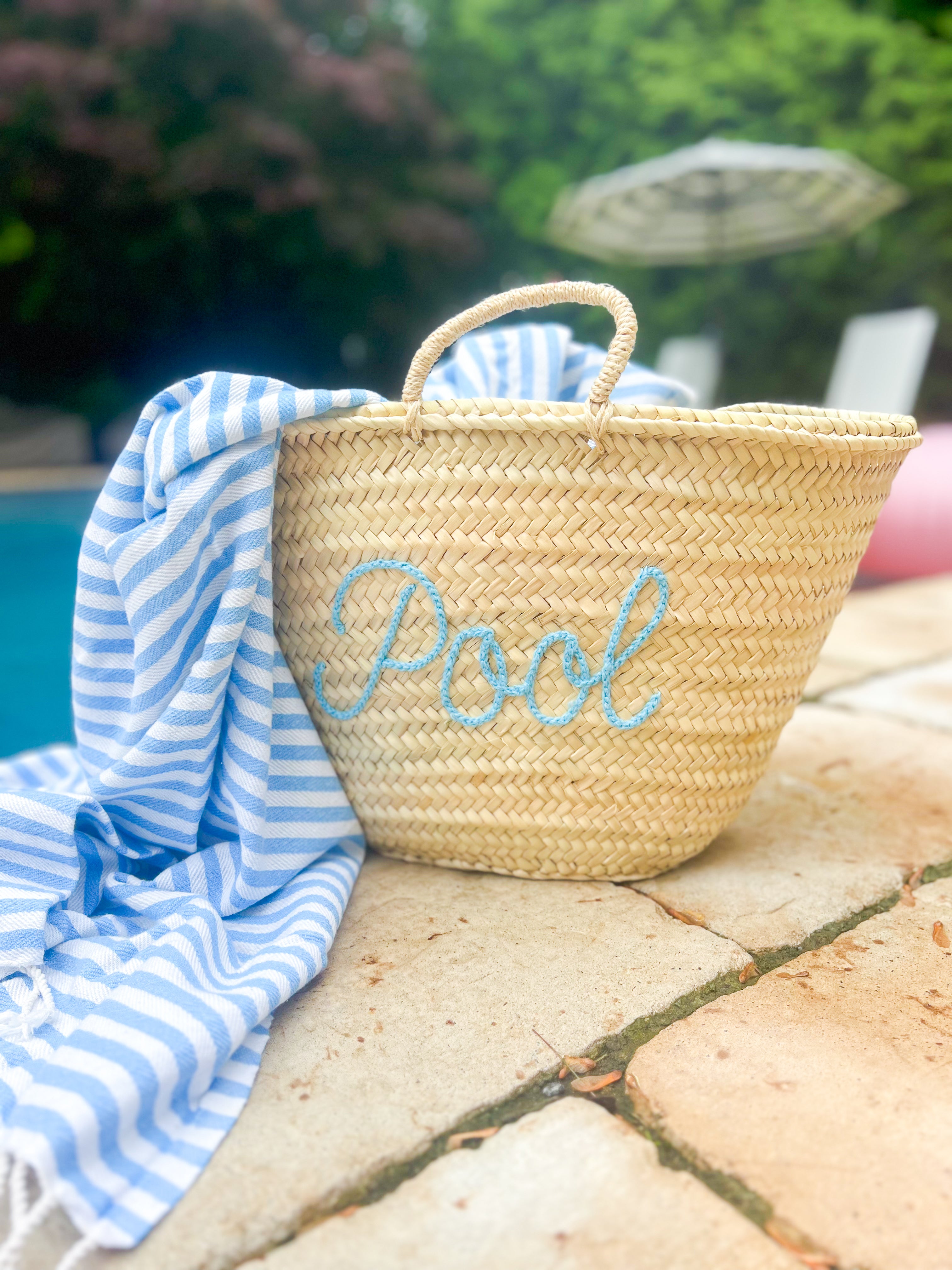 Hand Stitched Moroccan Straw Totes - In Stock, Ready to Ship