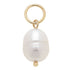 Ivory baroque pearl charm with gold plating