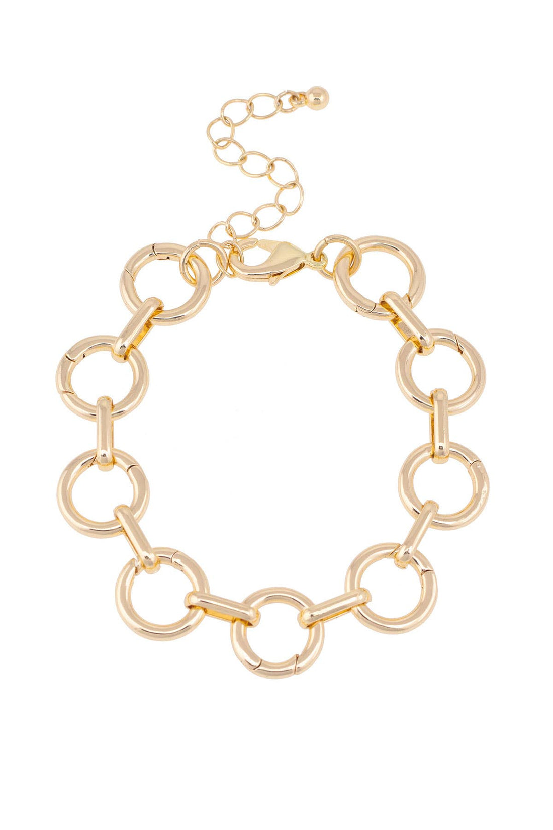 Juliette shiny gold charm collector bracelet base for personalized jewelry
