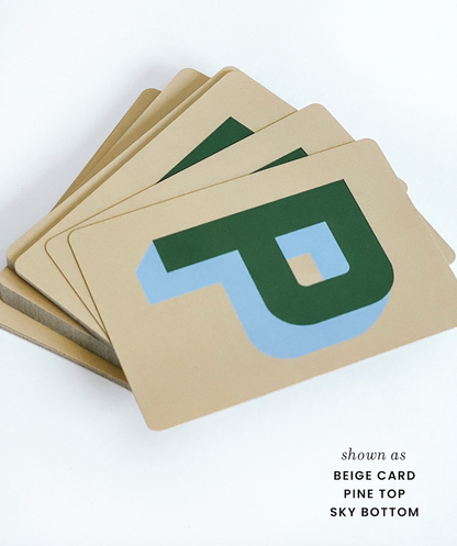Monogrammed playing card deck for game night