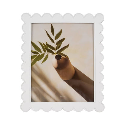 Sagebrook Home white scalloped picture frame