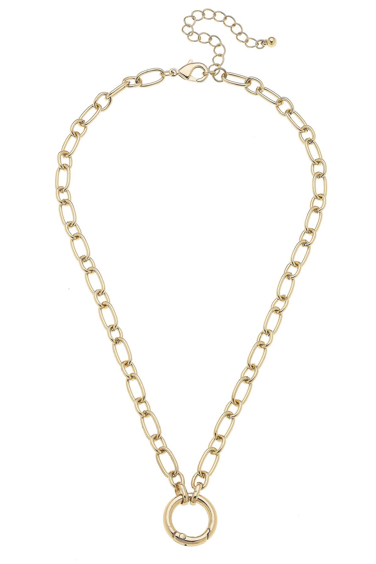 Sasha shiny gold charm necklace base for personalized jewelry