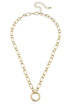 Sasha shiny gold charm necklace base for personalized jewelry