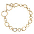 Sasha shiny gold toggle charm bracelet base for personalized jewelry