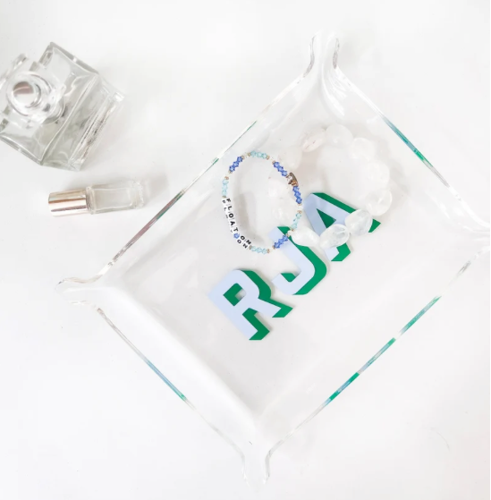 Acrylic Catchall Tray with Monogram