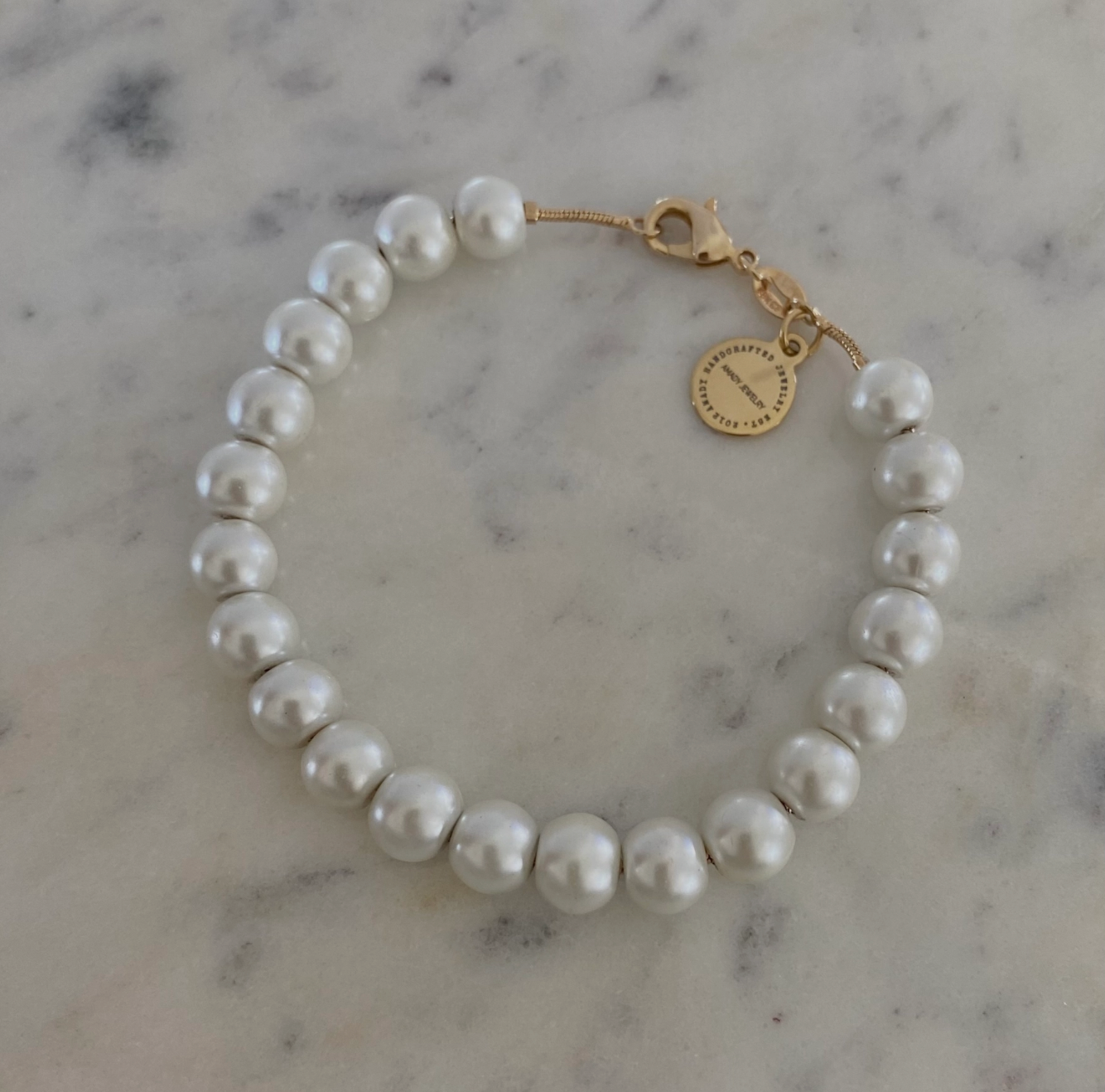 Pearls Beaded Bracelet 18K Gold Filled