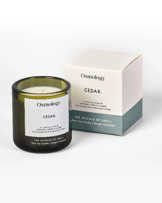 Cedar Scented Glass Candle