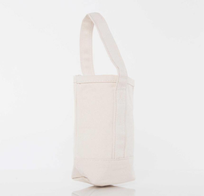Embroidered Canvas Wine Tote