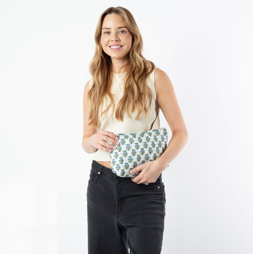 Block Print Clutch