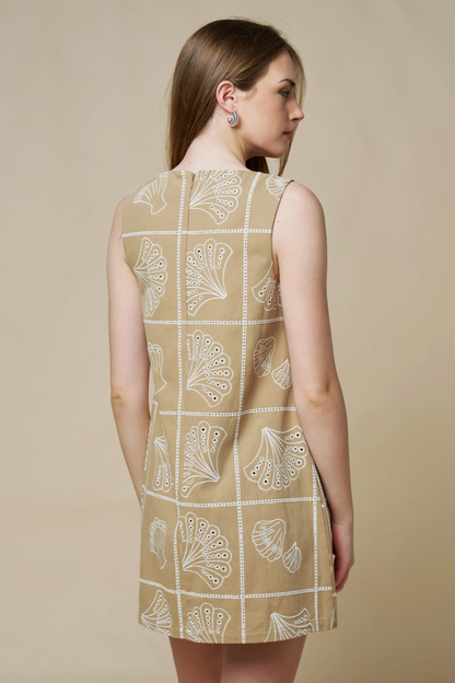 Seashell Eyelet Mini Shift Dress