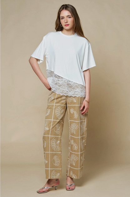 Sea Motif Barrel Pants