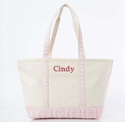 Block Print Tote with Pockets