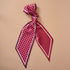 The Darling Effect burgundy gingham satin scarf