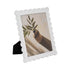 White 8x10 resin photo frame for tabletop display