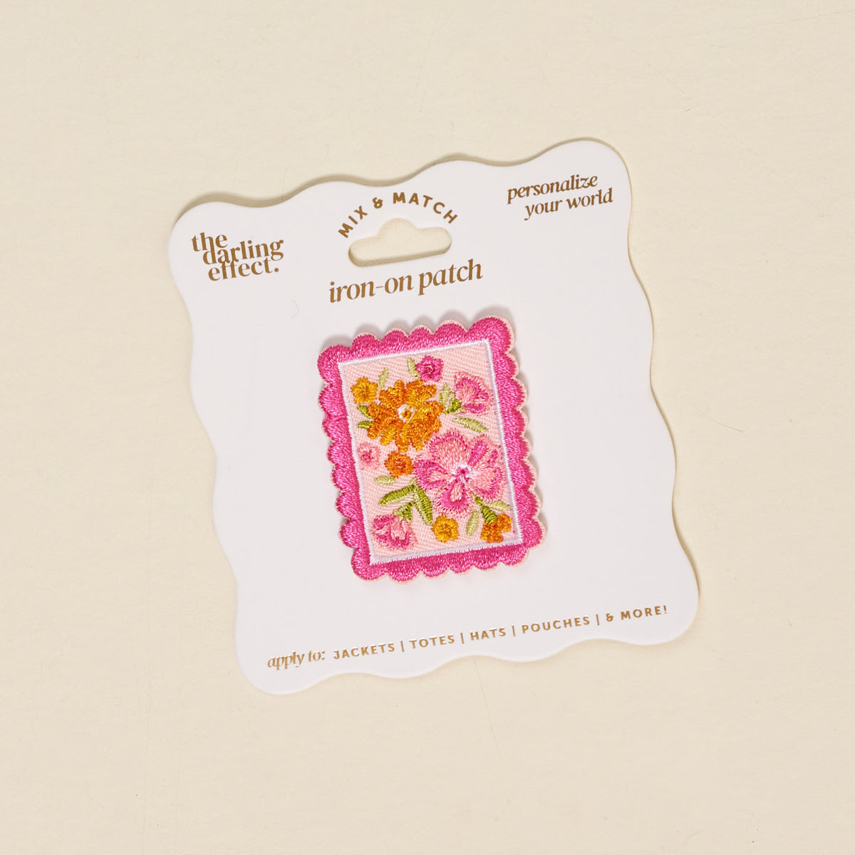 Mix &amp; Match Iron-On Patch-Petal Postage Stamp