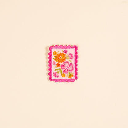Mix &amp; Match Iron-On Patch-Petal Postage Stamp