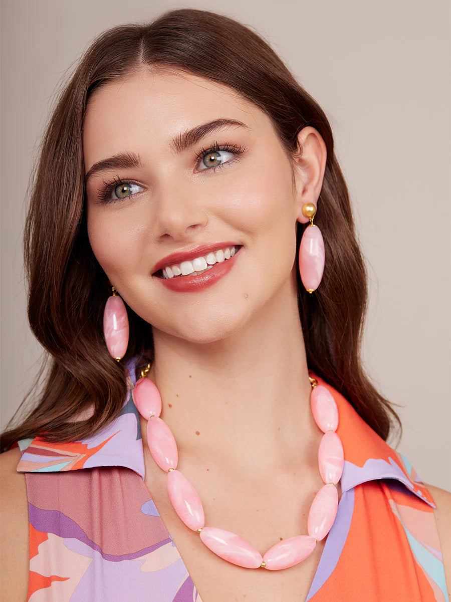Glossy Resin Bead Drop Earring Jewelry