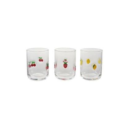 Drinking Glass with Embedded Fruit