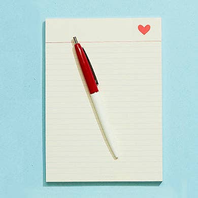 Heart notepad