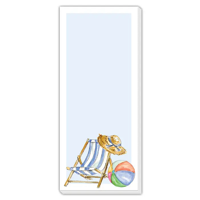 Handpainted Beach Essentials Skinny Notepad
