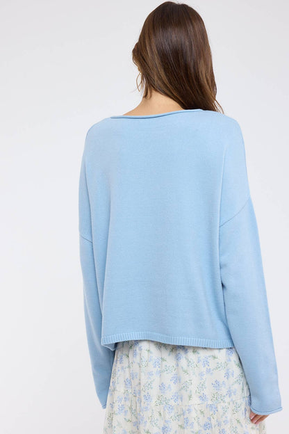 Boat Neck Lightweight Sweater