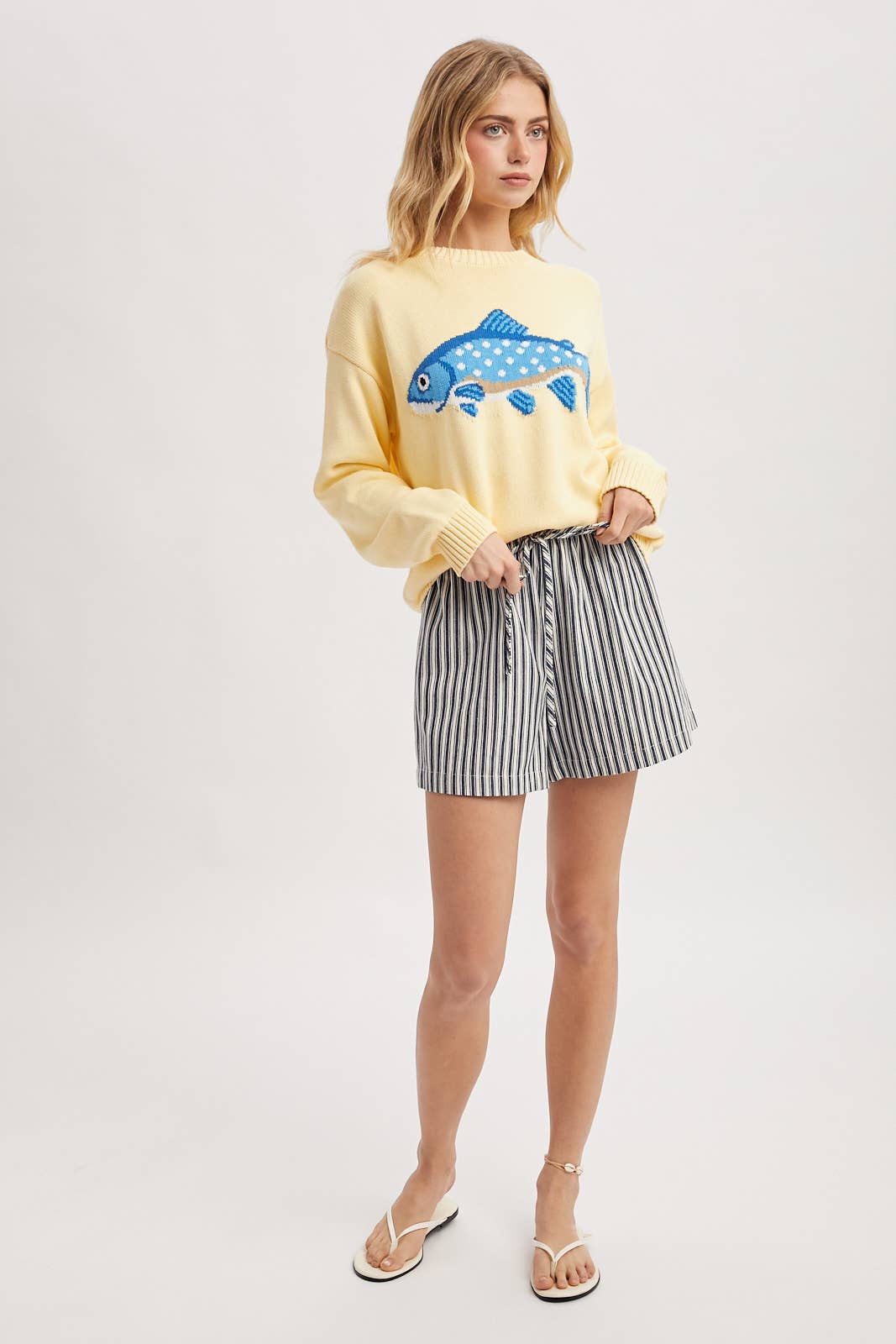 Striped Shorts with Drawstring