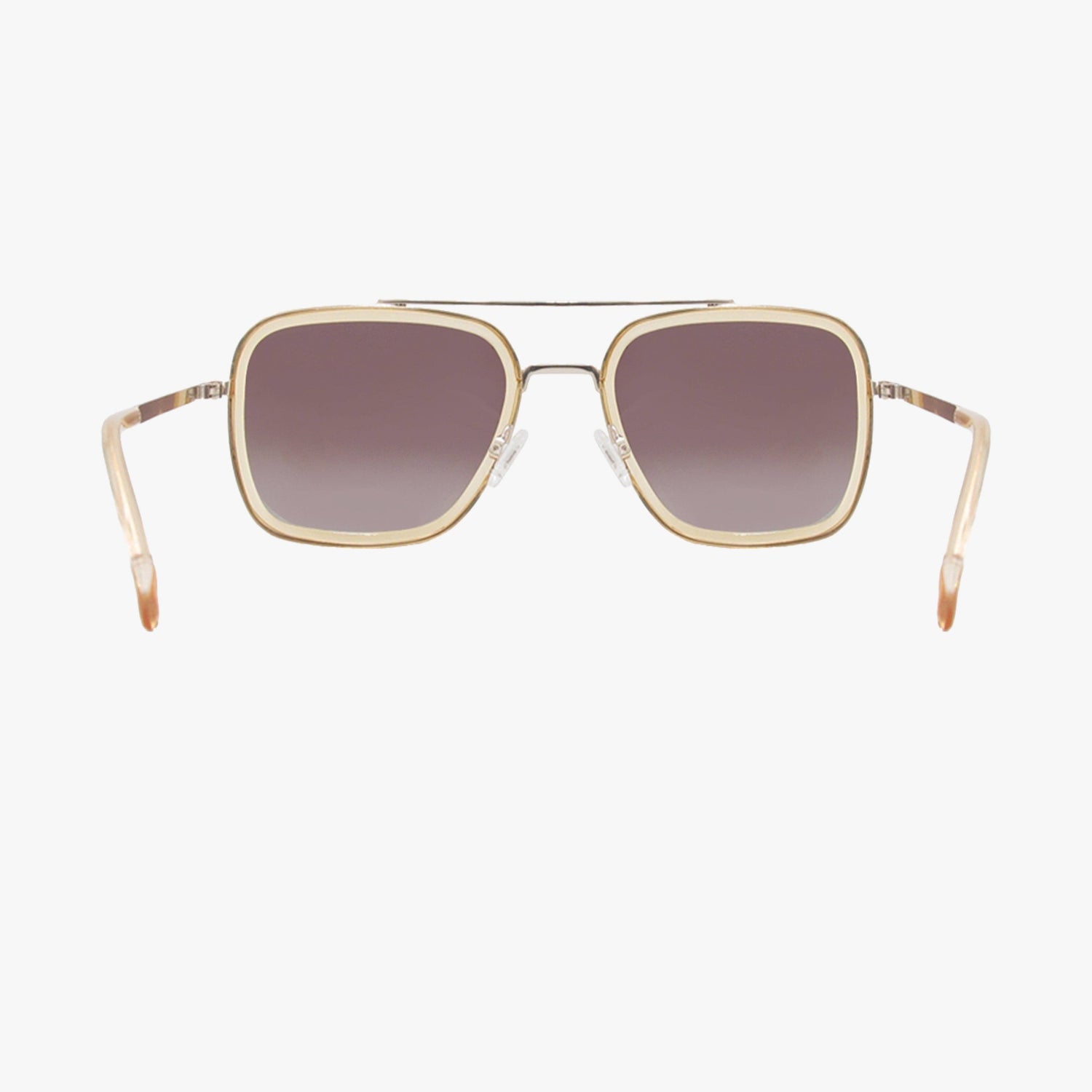 Lex Champagne Polarized Navigator Metal Sunglasses