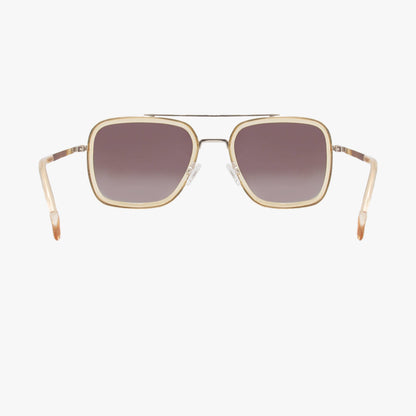 Lex Champagne Polarized Navigator Metal Sunglasses