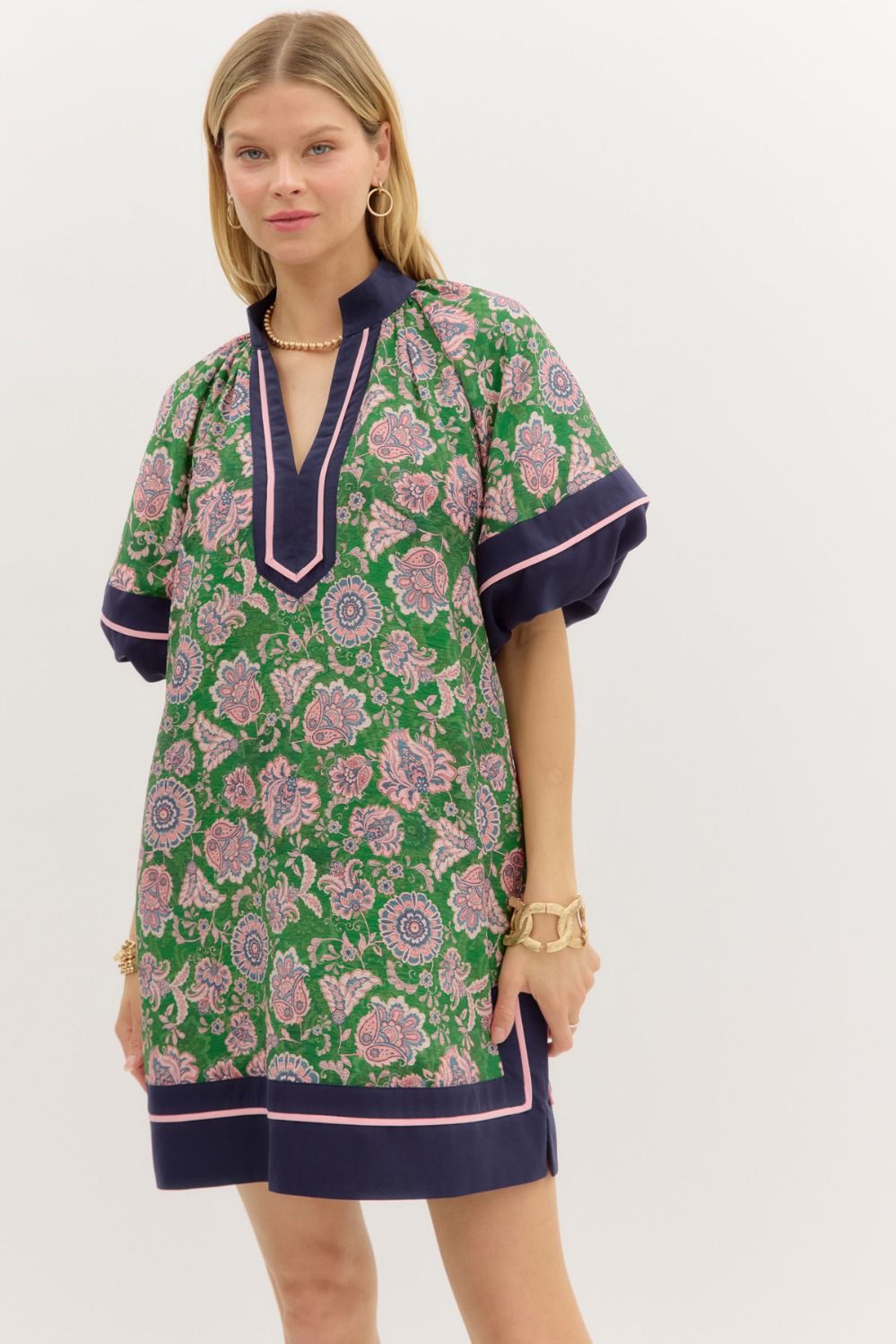 Green Floral Paisley Dress