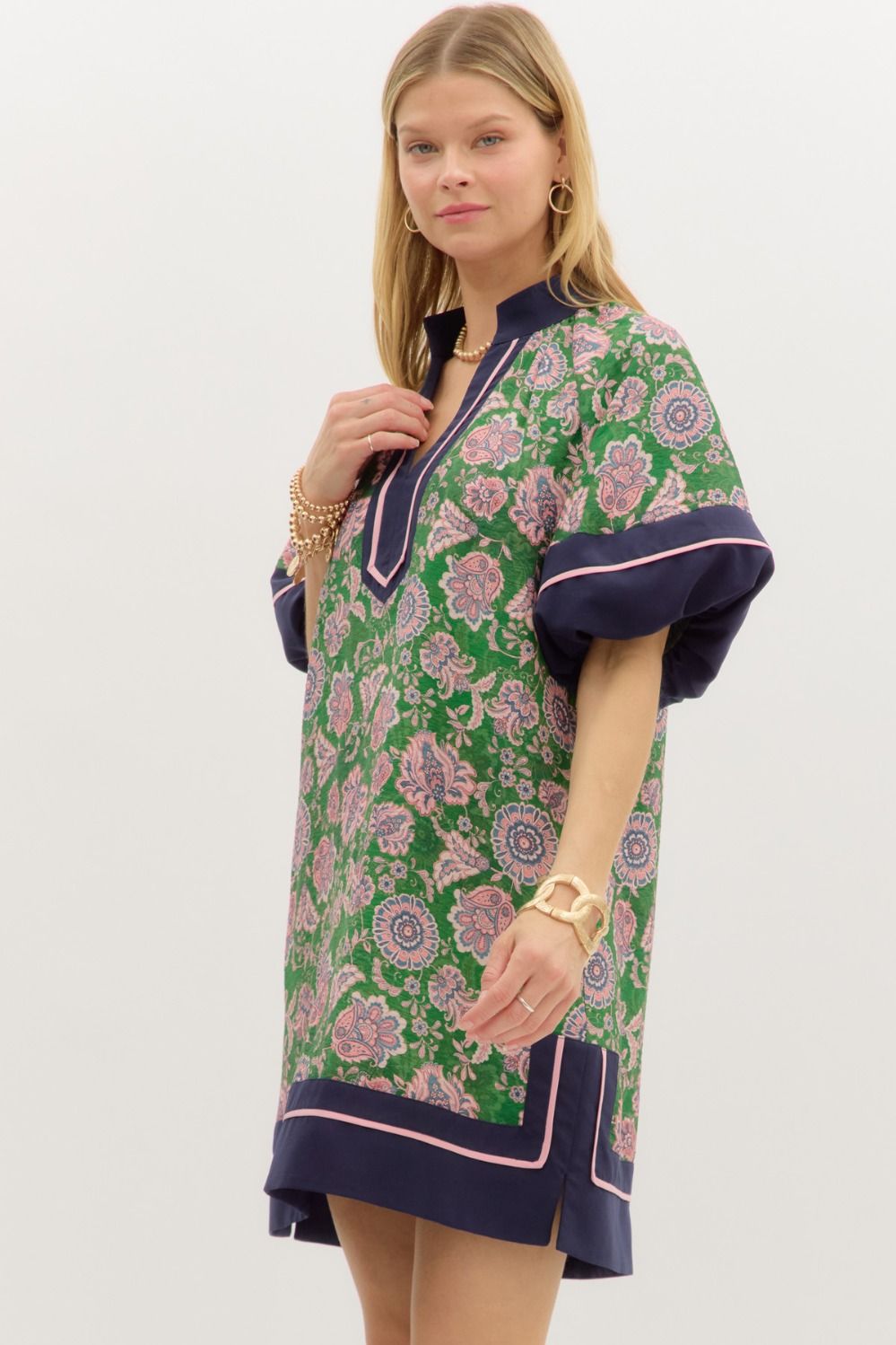 Green Floral Paisley Dress