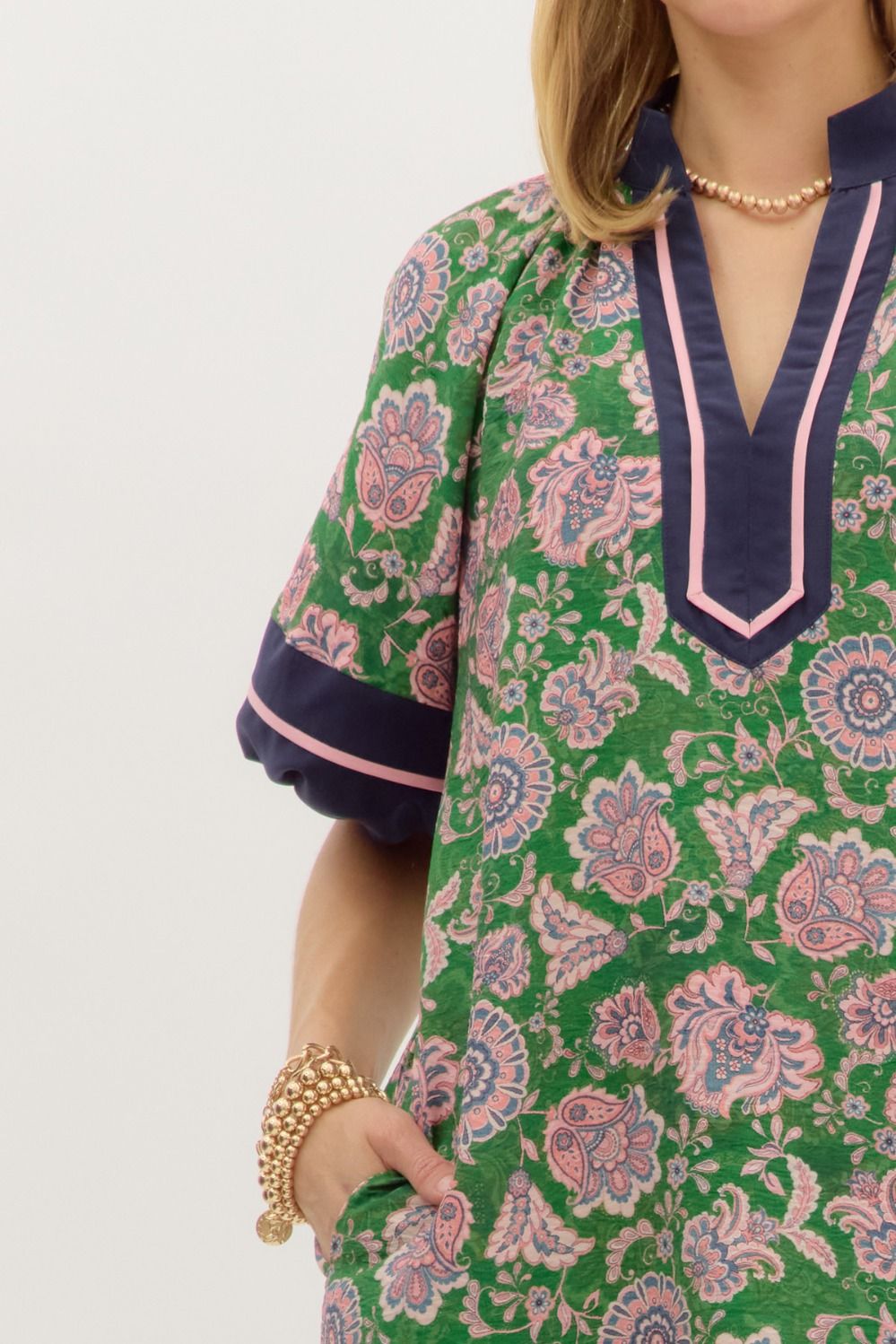 Green Floral Paisley Dress