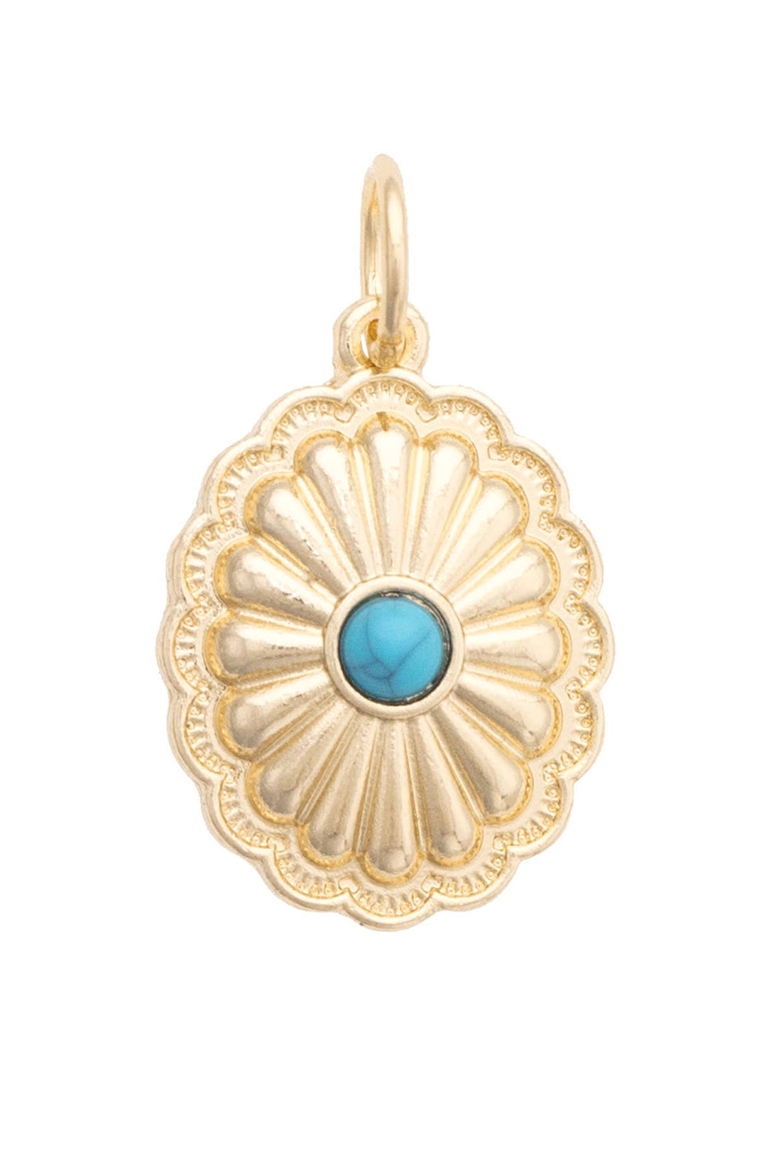 Concho Charm in Shiny Gold