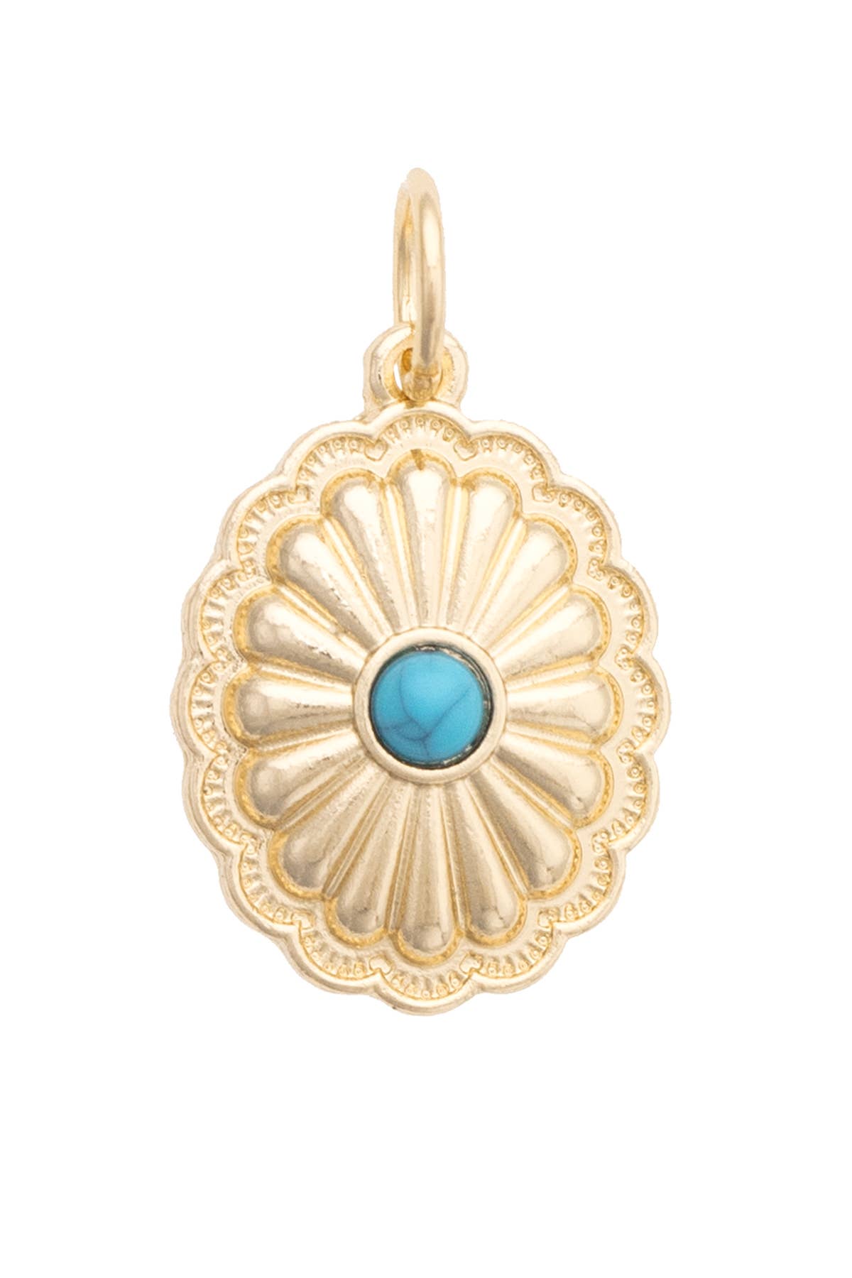 Concho Charm in Shiny Gold