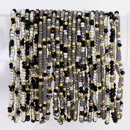 Assorted 2mm Stretch Seed Bead Bracelets