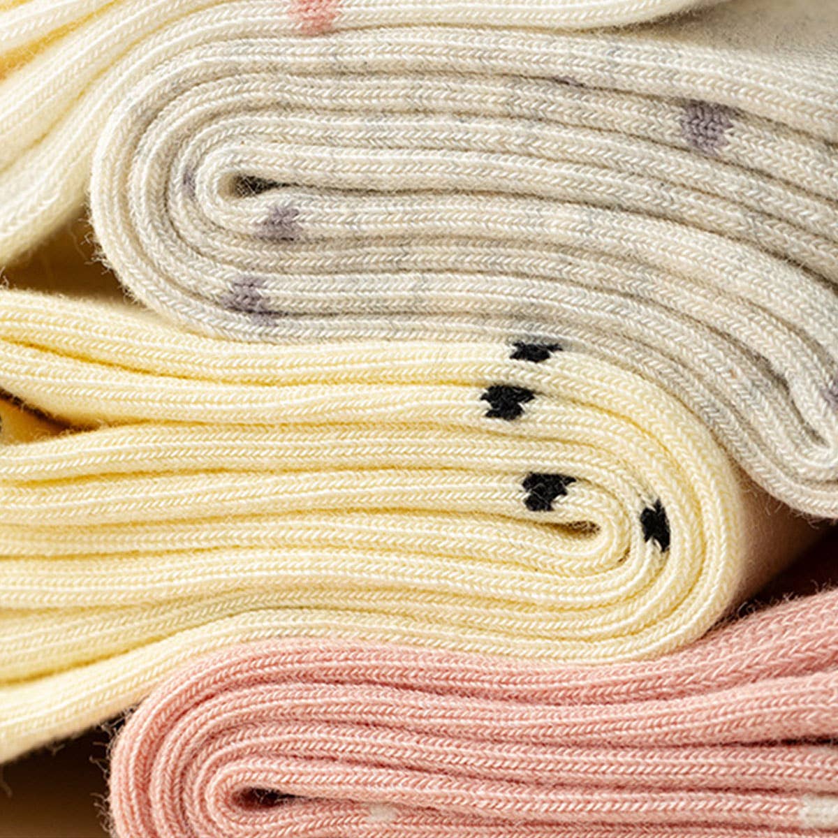 Polka Dot Pattern Ruffle Crew Socks For Womens