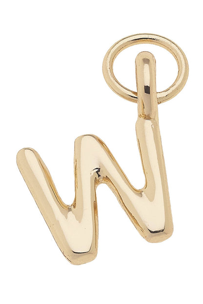 Mini Initial Charm in Shiny Gold