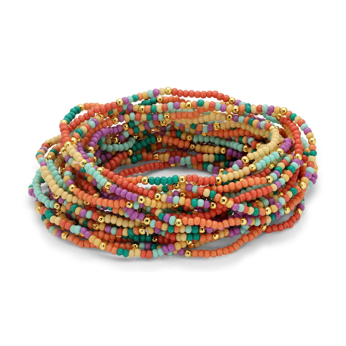 Assorted 2mm Stretch Seed Bead Bracelets