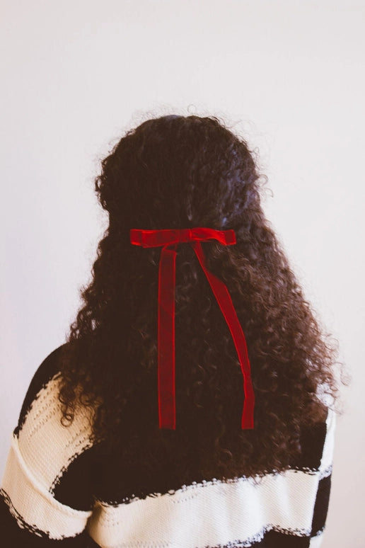 Satin Ribbon Long Bow Clip
